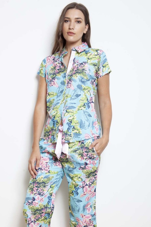 Caribe Flora Cotton PJ Set